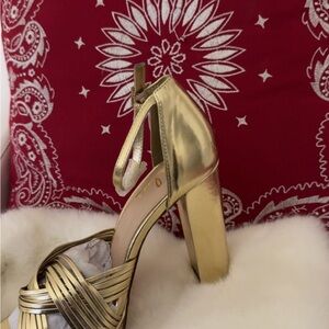 Gold brand new sandals